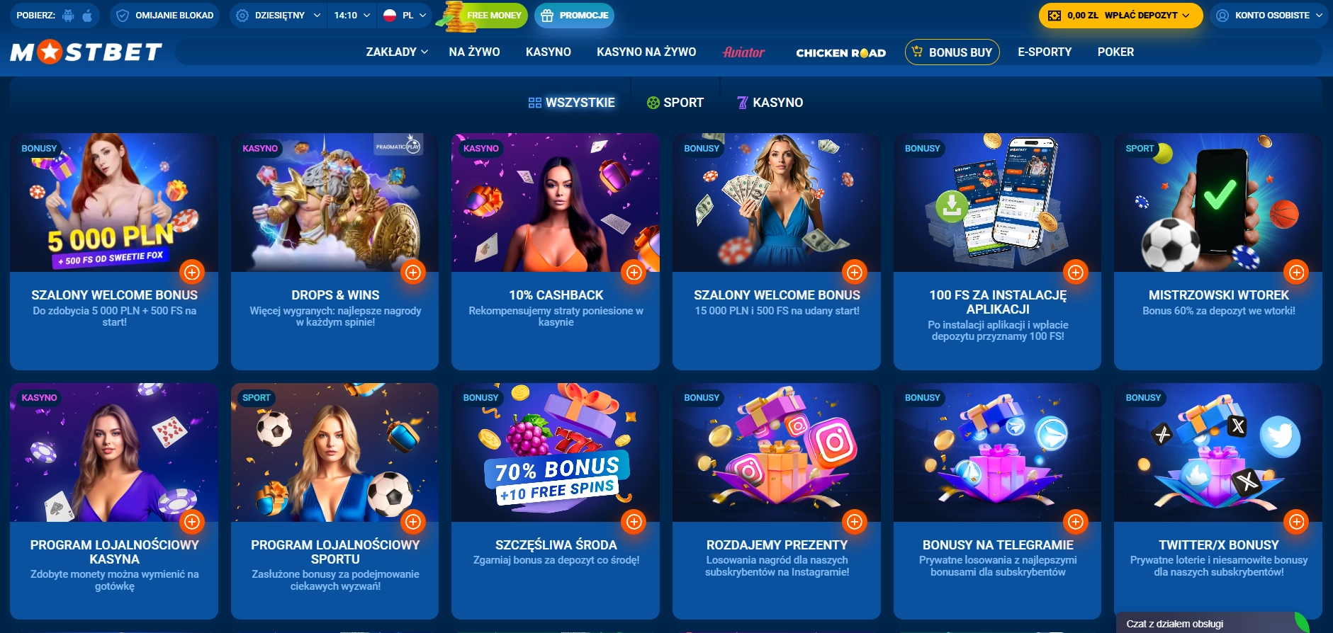 Kody promocyjne Mostbet 2026